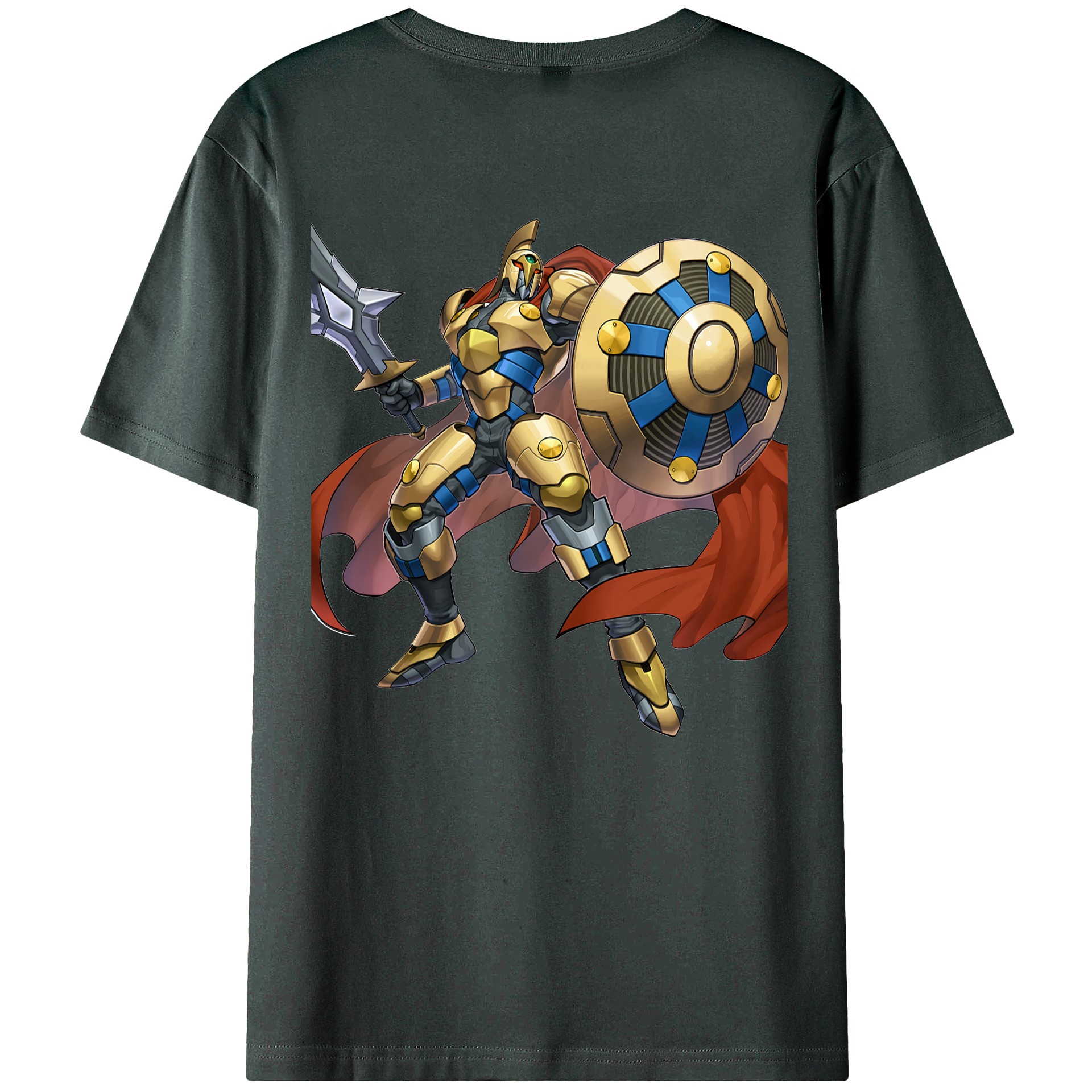 （画像用） 遊☆戯☆王 Yu-Gi-Oh! 綿100％ メンズ半袖Tシャツ（バックプリント） 通気性